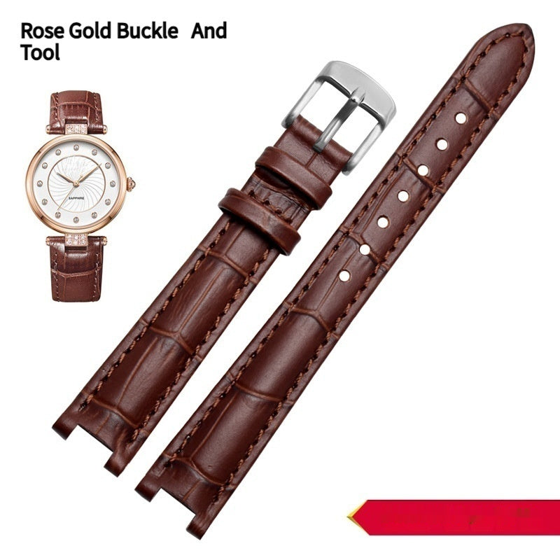Leather Watch Band with Notch – Classic Replacement Watch Bracelet for Men & Women