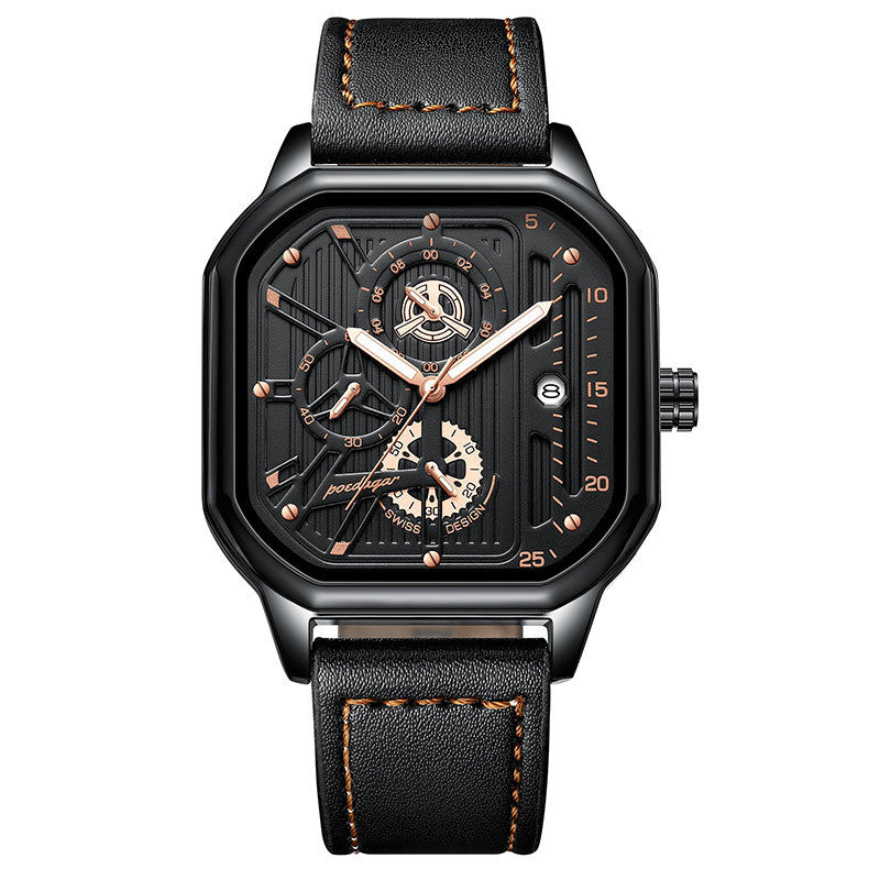 Multifunctional Men's Quartz Watch – Stylish Belt Strap Business Timepiece