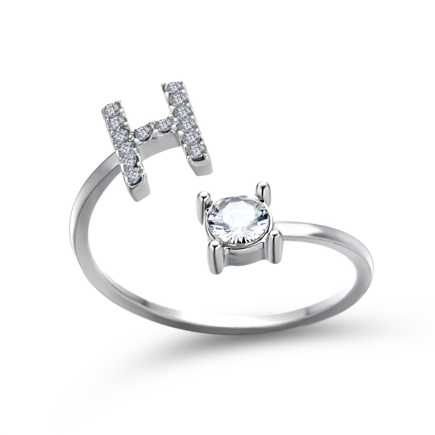 Adjustable 26 Initial Letter Ring – Simple & Elegant Fashion Jewelry for Women