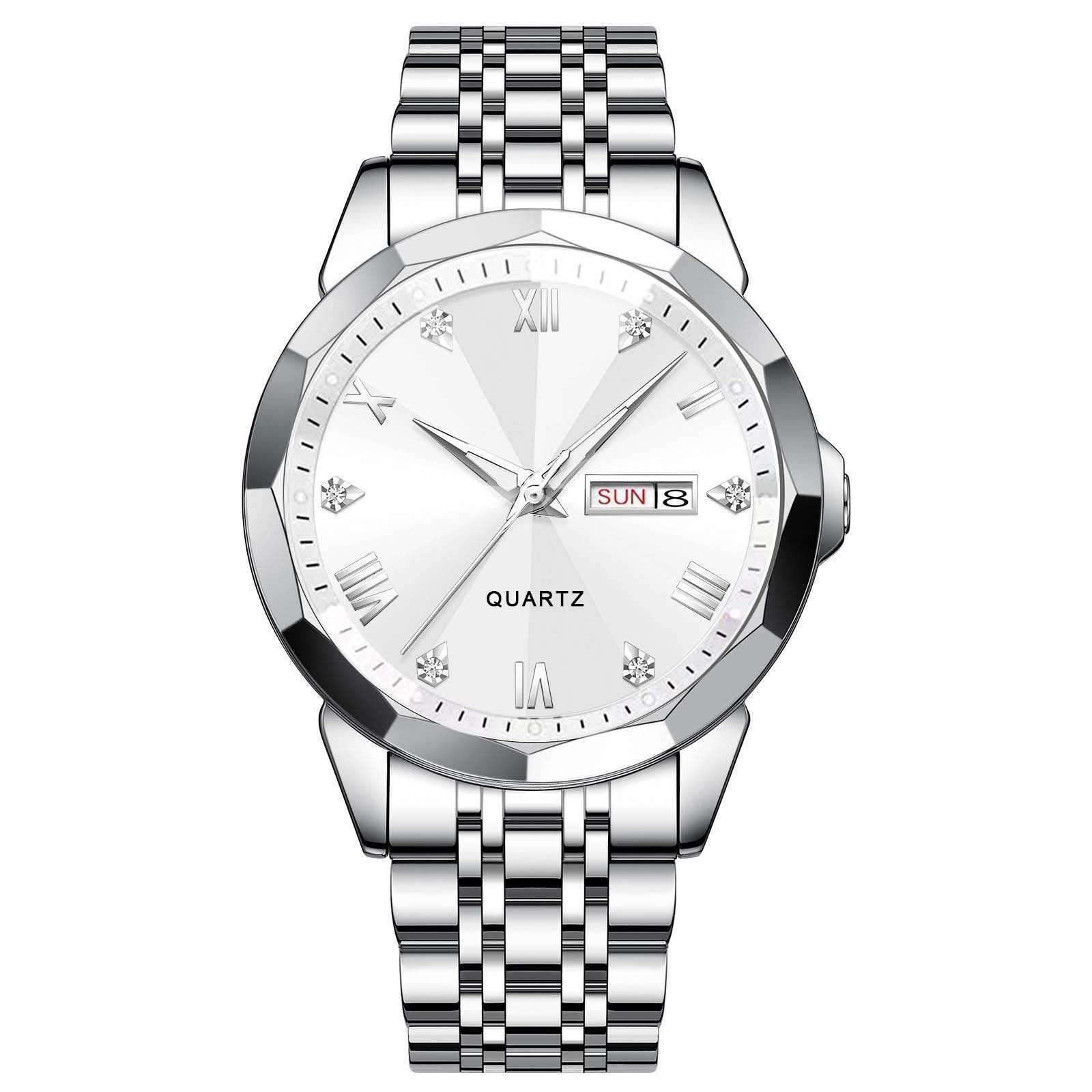 Business Men’s Quartz Watch – Double Calendar, High-Grade Luxury Timepiece