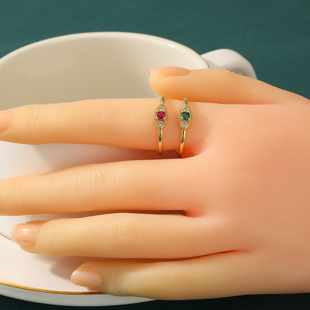 Copper Plated 18K Gold Open Ring – Simple Vintage Fashion Jewelry for Women