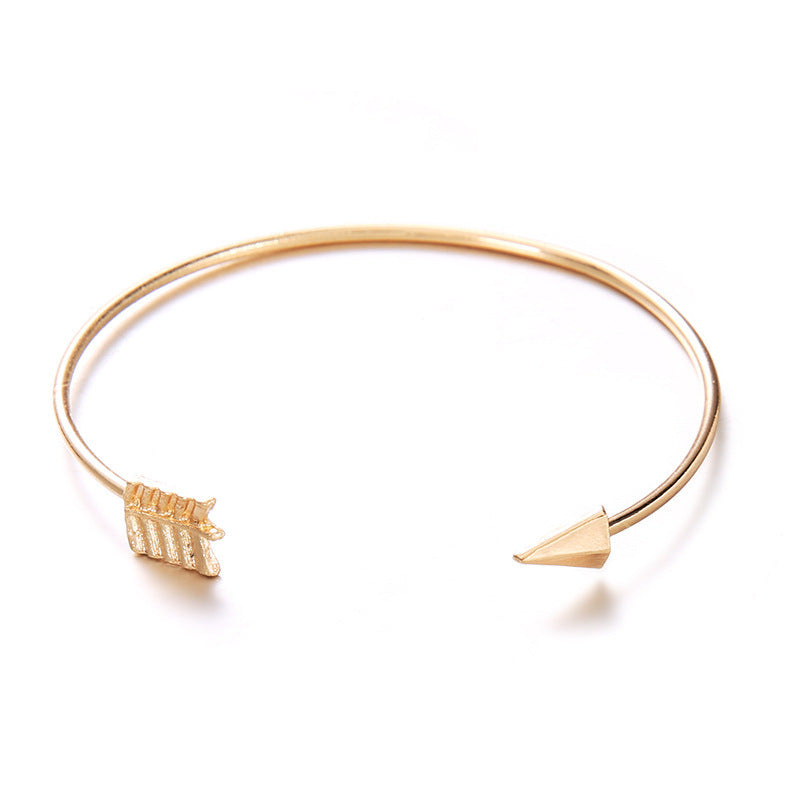 Women’s Vintage Cuff Bracelet – Arrow Knotted Adjustable Bangle Jewelry
