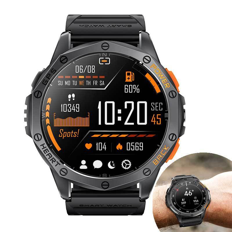 K67 Bluetooth Calling Smartwatch – Compass & AMOLED Display