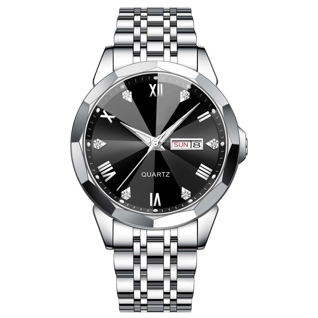 Business Men’s Quartz Watch – Double Calendar, High-Grade Luxury Timepiece
