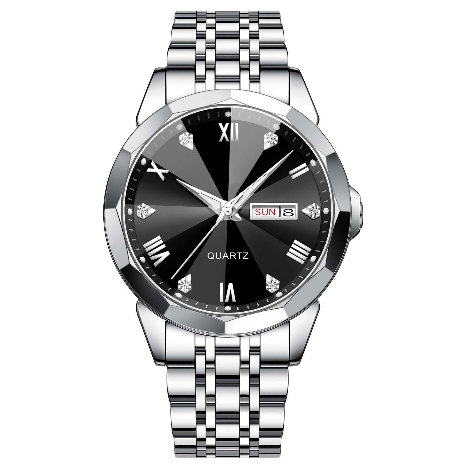 Business Men’s Quartz Watch – Double Calendar, High-Grade Luxury Timepiece