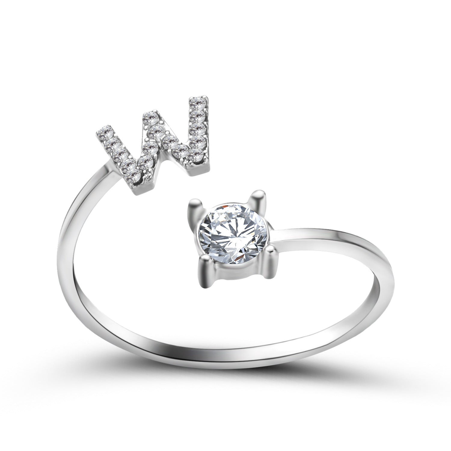 Adjustable 26 Initial Letter Ring – Simple & Elegant Fashion Jewelry for Women