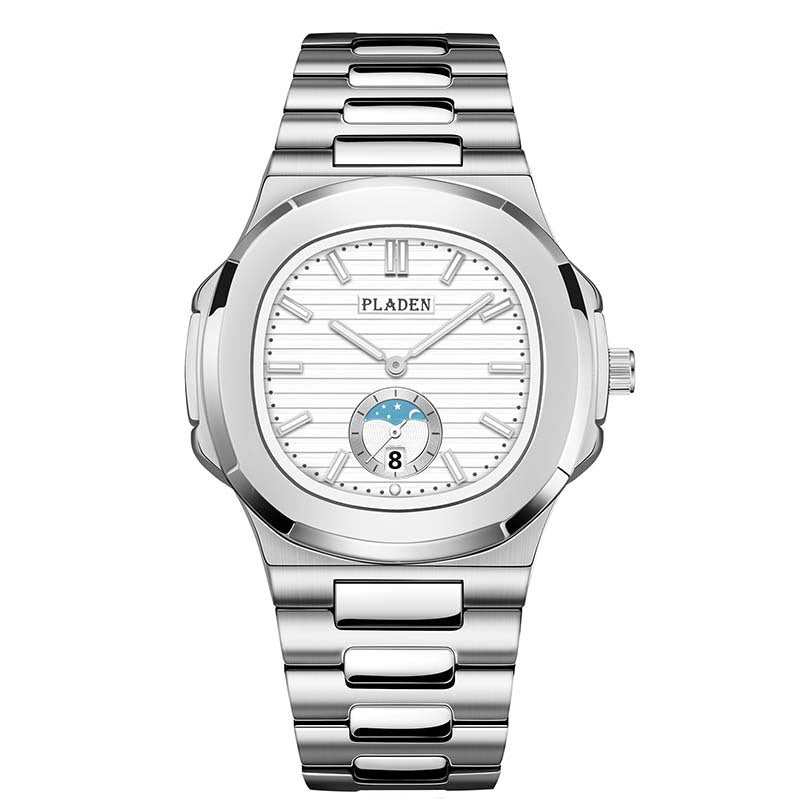 Luxury Waterproof Quartz Watch for Men – Classic Analog Wristwatch with Stainless Steel Band
