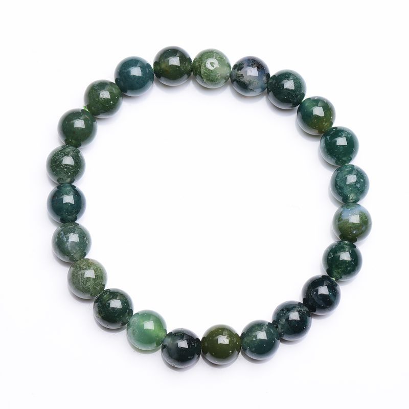 Natural Water Grass Agate Bracelet – Healing Stone Jewelry for Women & Men