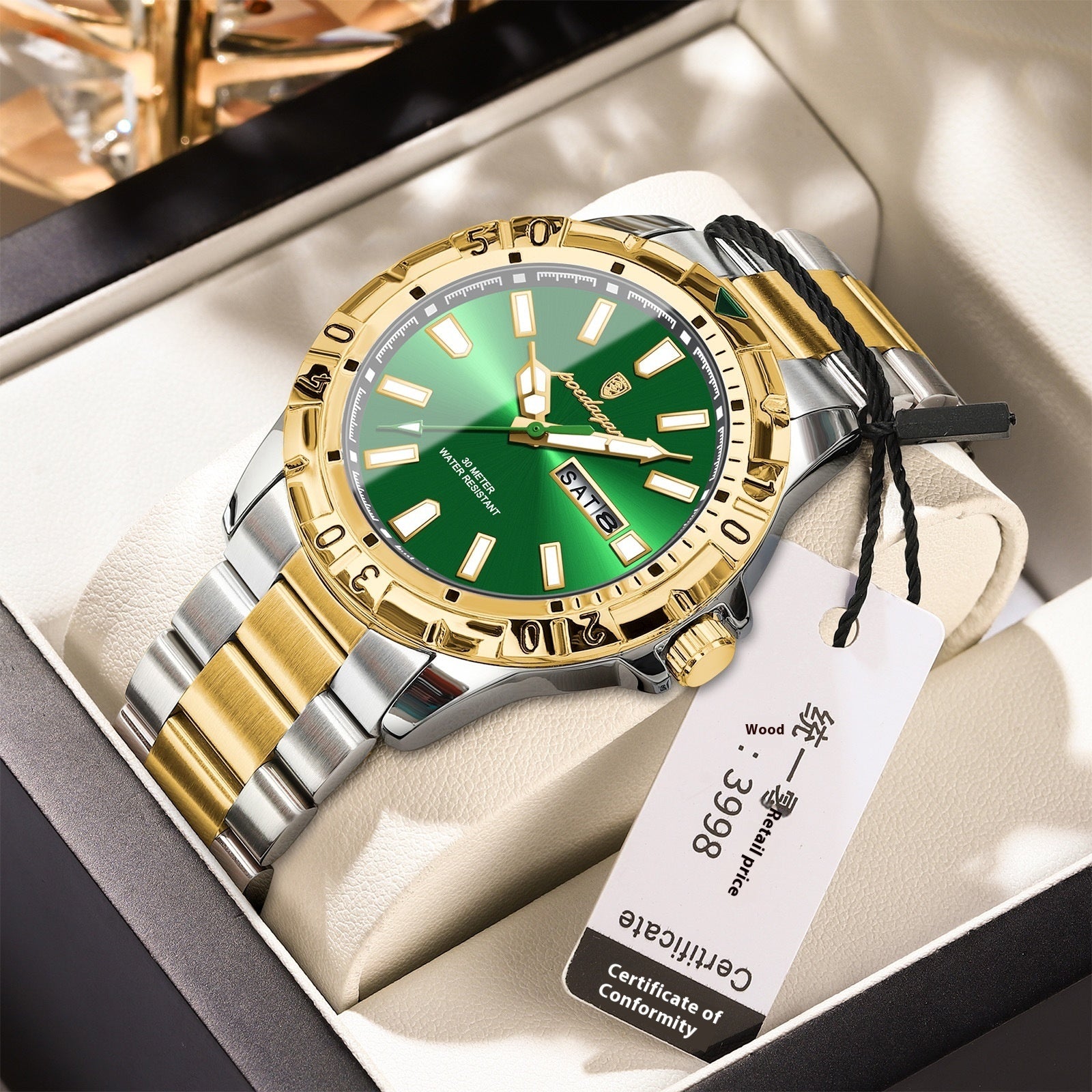 Swiss Waterproof Luminous Men’s Watch – Luxury Fashion Quartz Wristwatch