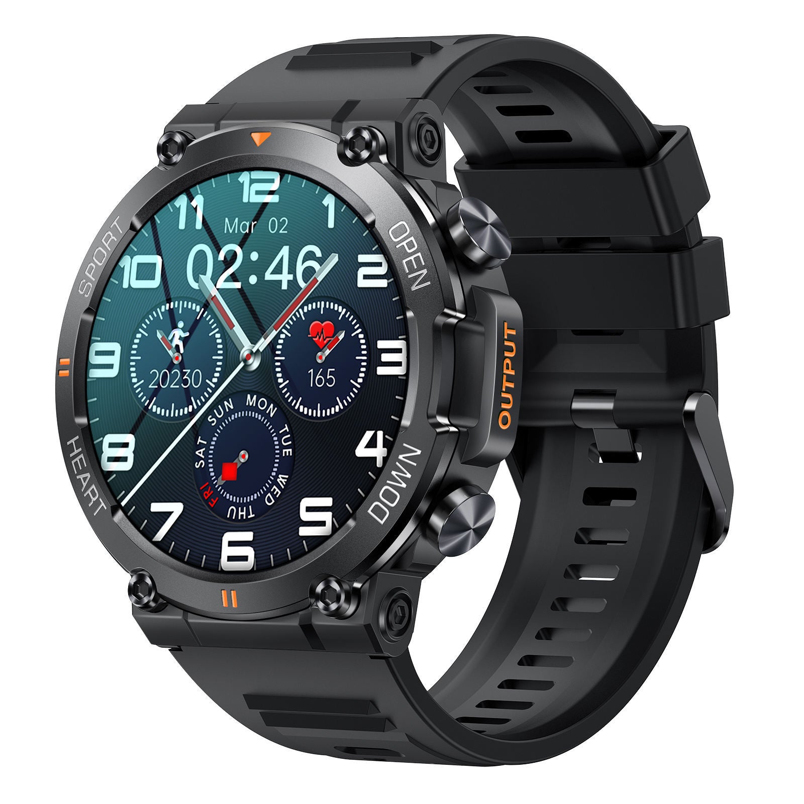 SENBONO Men’s Smart Watch – Large Round Screen, Wireless Dial, Call Answer, Fitness Tracker & Outdoor Sports Smartwatch