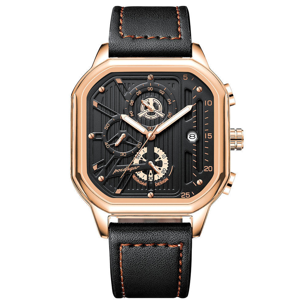 Multifunctional Men's Quartz Watch – Stylish Belt Strap Business Timepiece