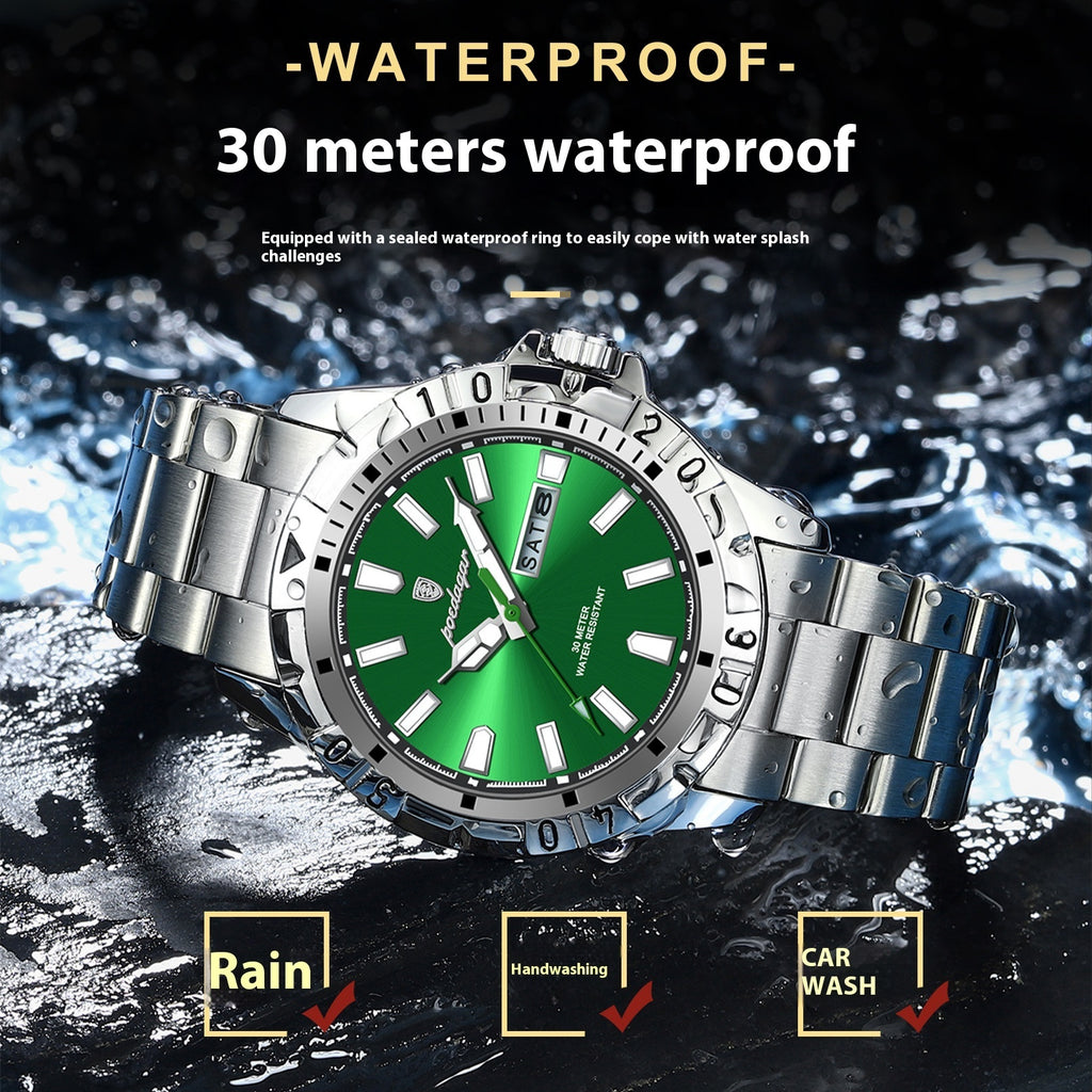 Swiss Waterproof Luminous Men’s Watch – Luxury Fashion Quartz Wristwatch