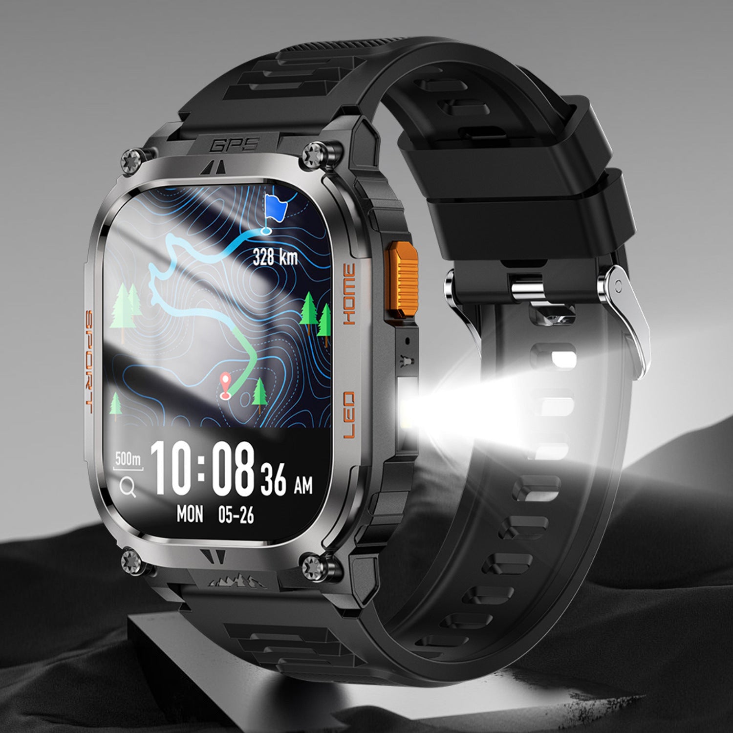 QX18 Smart Bracelet – GPS Positioning Sports Watch with LED Display & Health Monitoring