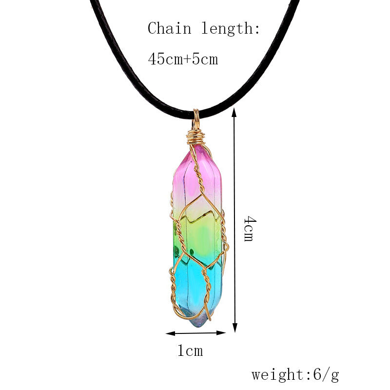Elegant Transparent Crystal Geometric Pendant Necklace for Women