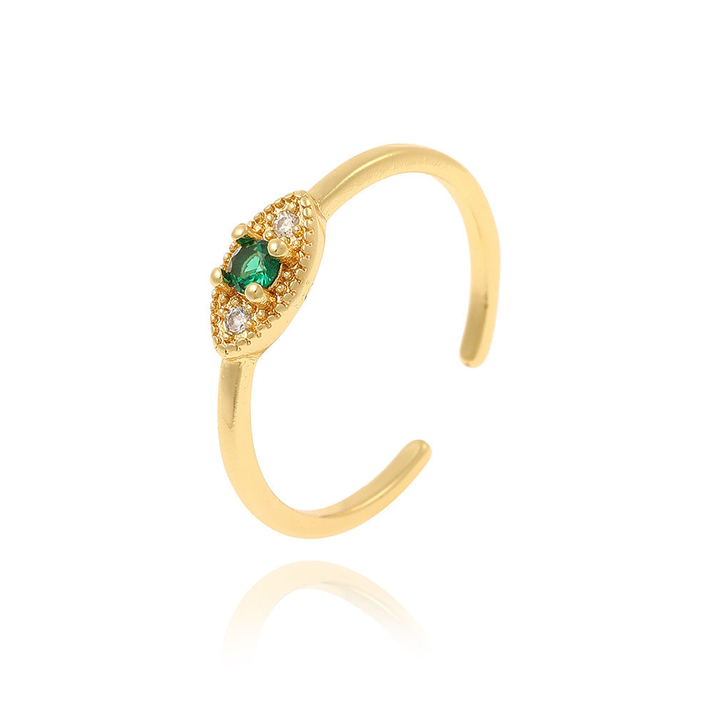 Copper Plated 18K Gold Open Ring – Simple Vintage Fashion Jewelry for Women