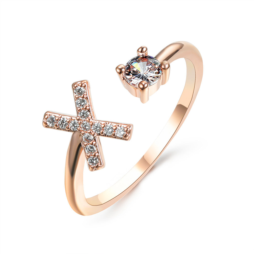 Adjustable 26 Initial Letter Ring – Simple & Elegant Fashion Jewelry for Women