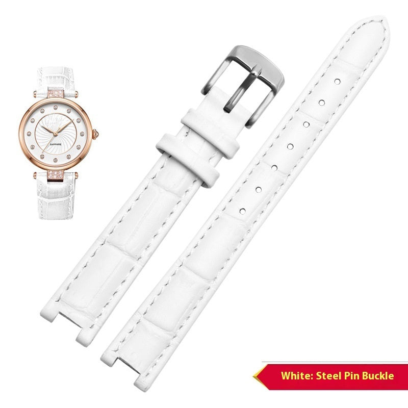 Leather Watch Band with Notch – Classic Replacement Watch Bracelet for Men & Women