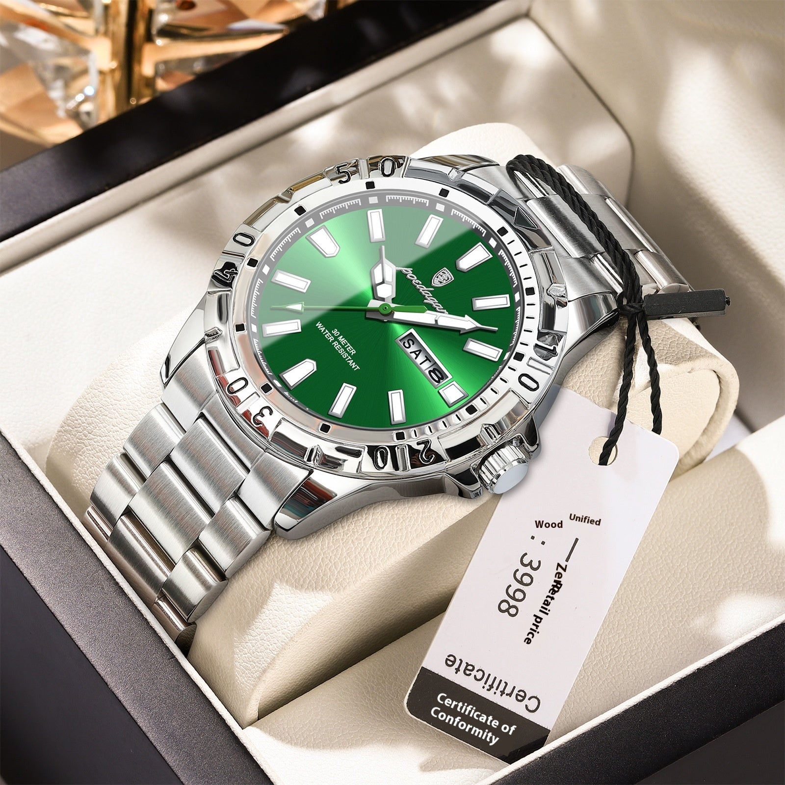 Swiss Waterproof Luminous Men’s Watch – Luxury Fashion Quartz Wristwatch