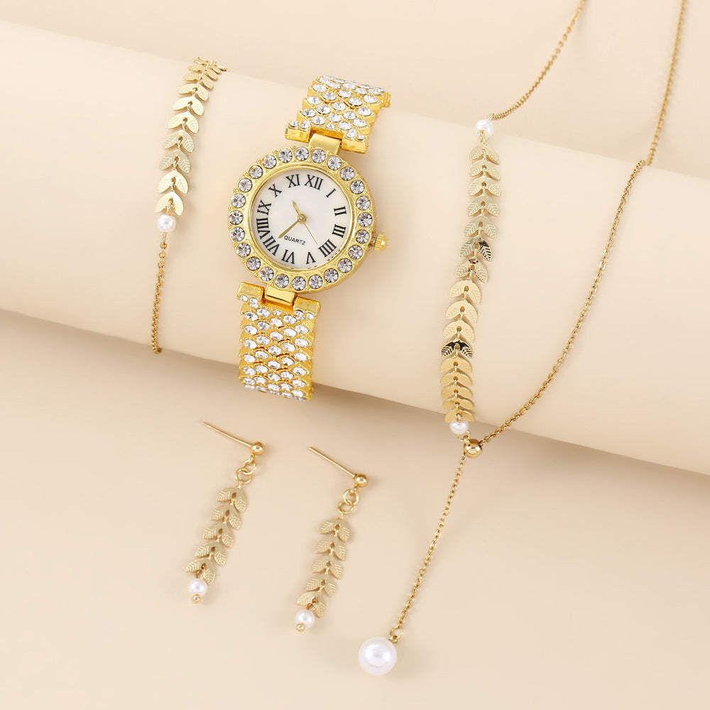 Diamond Women’s Watch – Luxury Fashion Rhinestone Quartz Bracelet Wristwatch