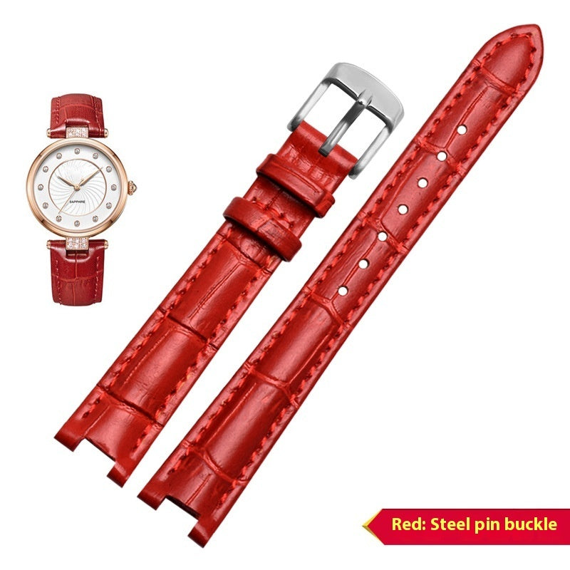 Leather Watch Band with Notch – Classic Replacement Watch Bracelet for Men & Women