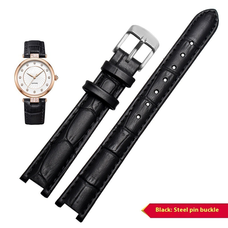 Leather Watch Band with Notch – Classic Replacement Watch Bracelet for Men & Women