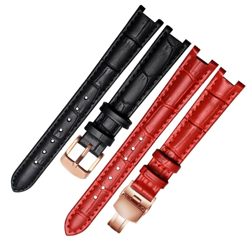 Leather Watch Band with Notch – Classic Replacement Watch Bracelet for Men & Women