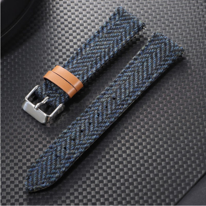 Tweed Vintage Leather Watch Strap – Classic Replacement Belt for Men’s Watches
