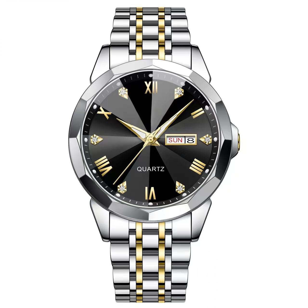 Business Men’s Quartz Watch – Double Calendar, High-Grade Luxury Timepiece
