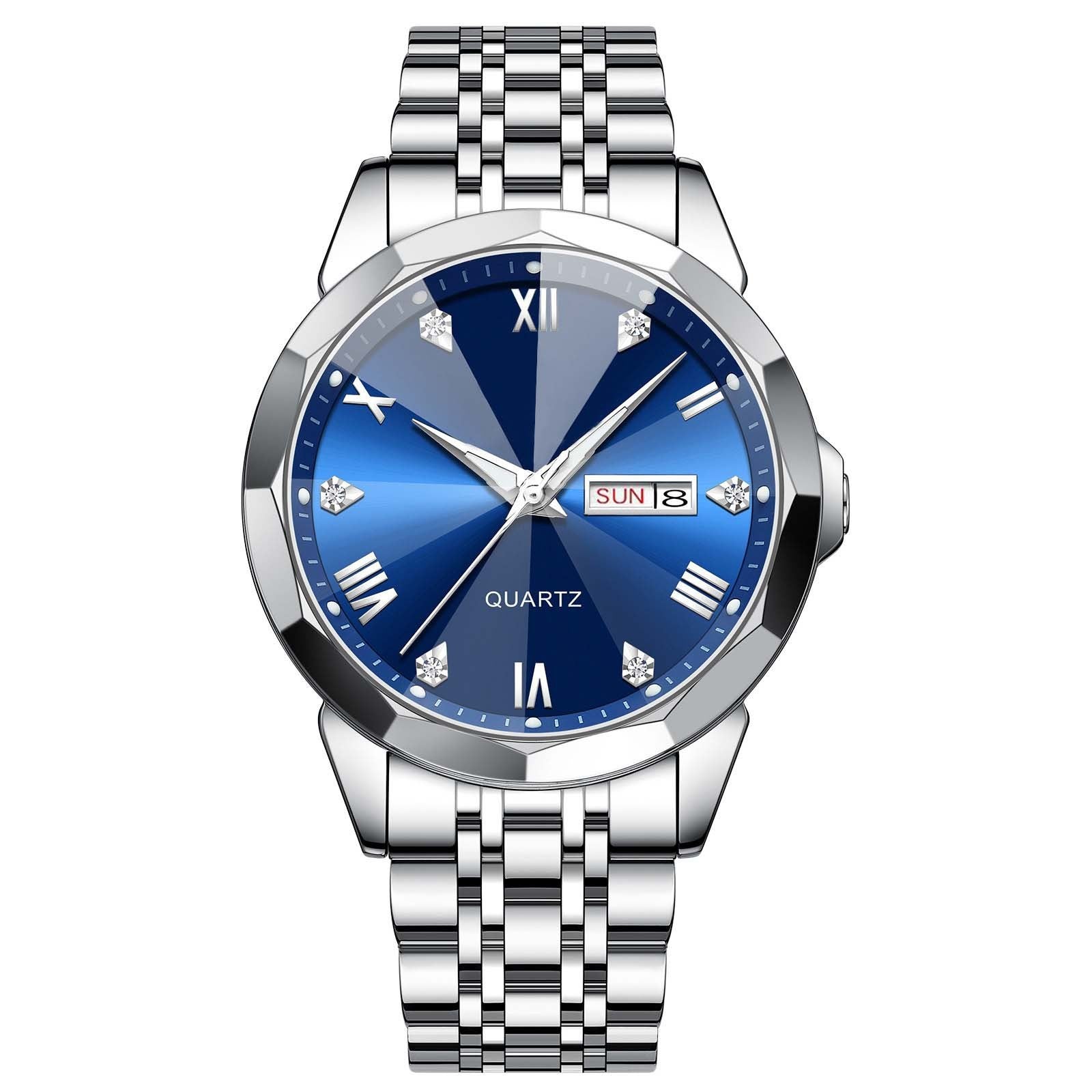 Business Men’s Quartz Watch – Double Calendar, High-Grade Luxury Timepiece