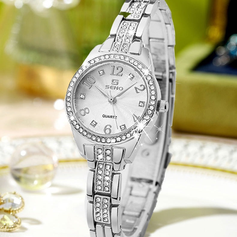 Elegant Women's Fashion Quartz Watch – Waterproof Jewelry Design with Buckle Strap