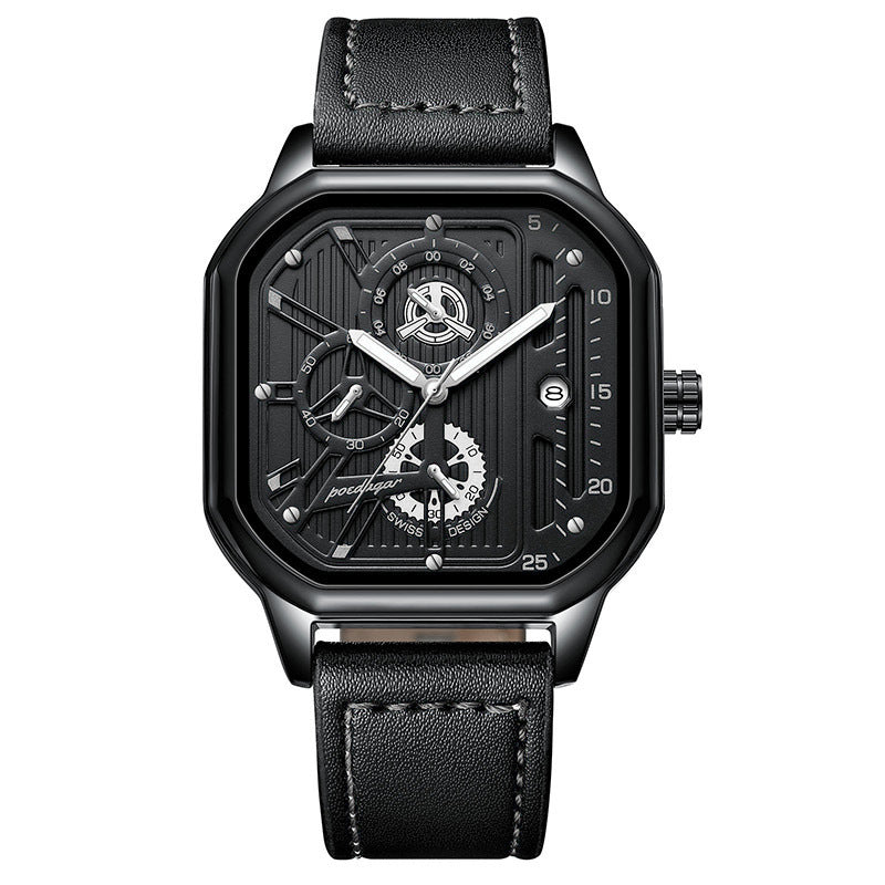 Multifunctional Men's Quartz Watch – Stylish Belt Strap Business Timepiece