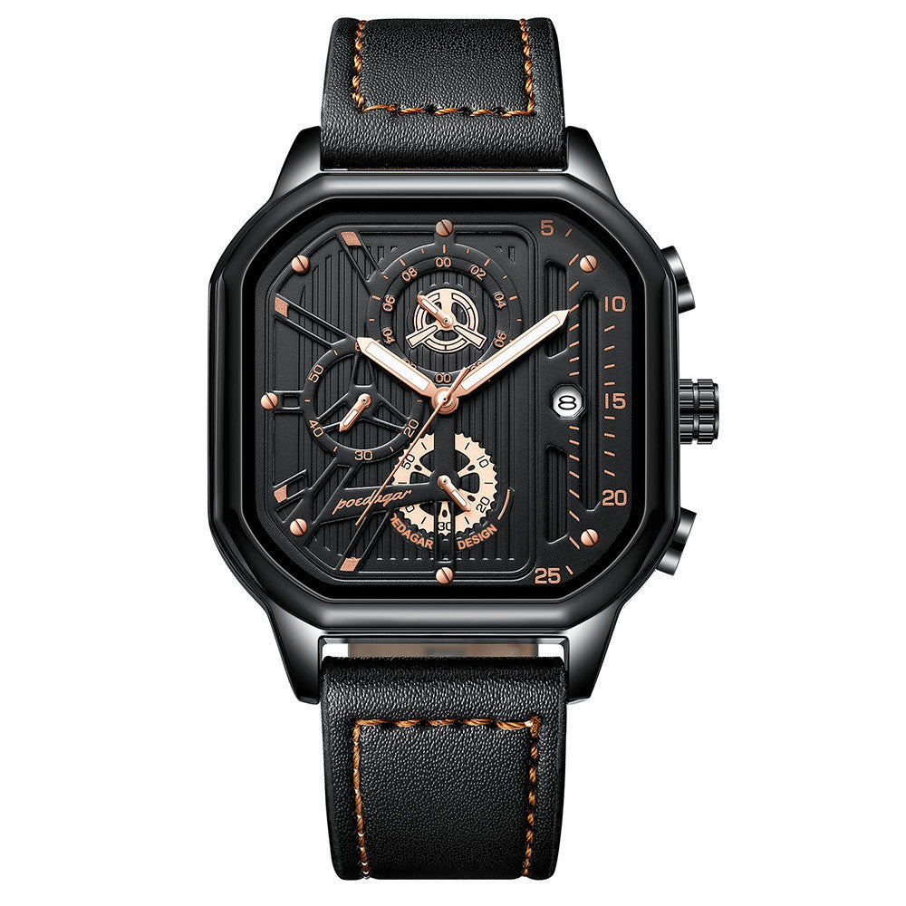 Multifunctional Men's Quartz Watch – Stylish Belt Strap Business Timepiece