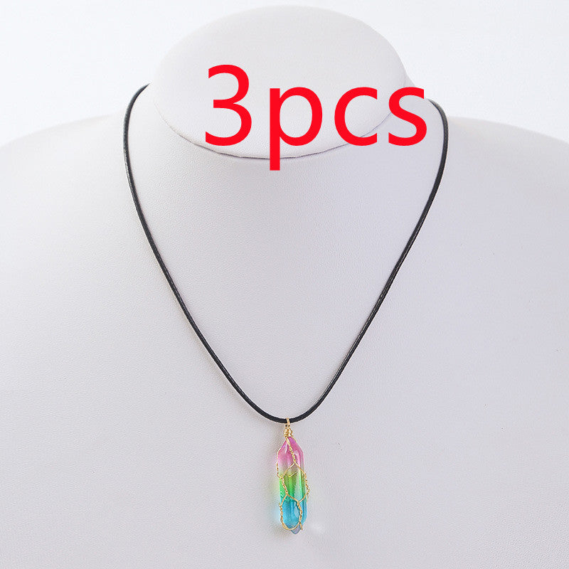 Elegant Transparent Crystal Geometric Pendant Necklace for Women